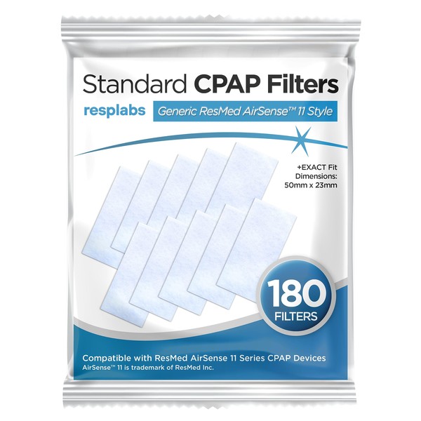 resplabs CPAP Filters Compatible with The ResMed AirSense 11 (Pack of 180)