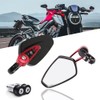 DREAMIZER Universal Motorcycle Side Mirrors 7/8" 22mm Handlebar End Mirrors