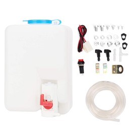 KIMISS Windscreen Washer Pump, Universal Washer Kit Cleaning Pump 12 V 1.8 L Windscreen Wiper Reservoir
