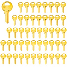 WAH YUE HING Brass Finish Key Blanks, M1 (MA1) Uncut Blank Keys, Pack of 50 Keys