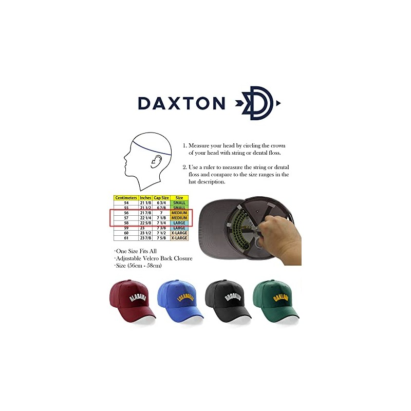 Daxton Classic Baseball Hat Custom A to Z Initial Team