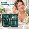 24-Piece Stainless Steel Manicure Pedicure Set – Green Nail Clippers,