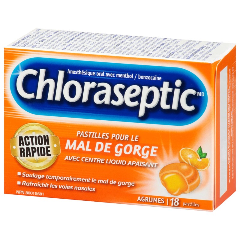 Chloraseptic Fast Acting Sore Throat Lozenges with Soothing Liquid Centre,