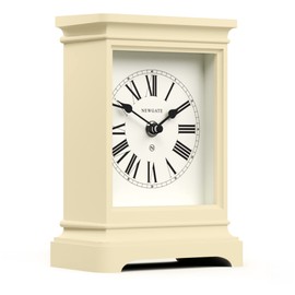 NEWGATE® Time Lord Mantel Clock Perfect Addition to the Bedroom, Office or Living Room (Linen White)
