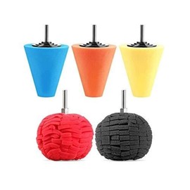 3Pcs Cone Sponge Pads + 2Pcs Ball Hub Polishing Wheel Buffing Car Beauty Waxing Car Polishing Pad Set Polishing Buffer Waxing Buffing Pad Set Kit