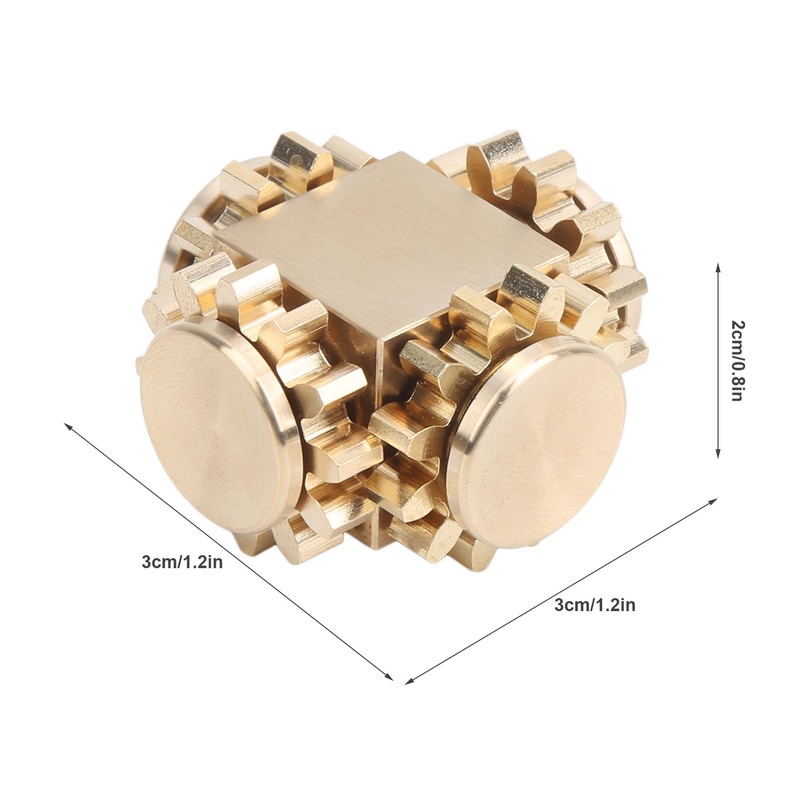 Cube Shaped Gear Fingertip Gyroscope Decompression Toys Stress Relief for