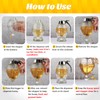 Honey Dispenser, 8oz Honey Dispenser No Drip Glass with Stand,