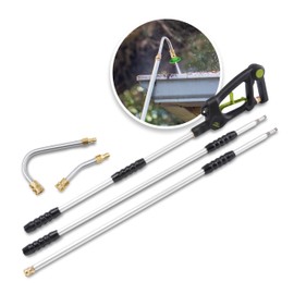 Sun Joe Portable 9 Foot Universal SPX Series Pressure Washer Sky Lance Extension Wand Attachment Kit and Power Cleaning Sprayer, Black, SPX-SRL9