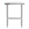 Food Prep Stainless Steel Table - DuraSteel 30 x 12