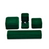 Oirlv Dark Green Velvet Ring Box Luxury Ring Box Flip