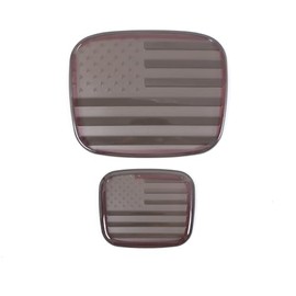 Front Grille Rear Tailgate Emblem Cover Compatible with Honda Pilot/Passport 2019-2022, Smoked Front & Rear Emblem Badge Logo Cover Trim Sticker Decal Protector Accessories, ABS (Black)