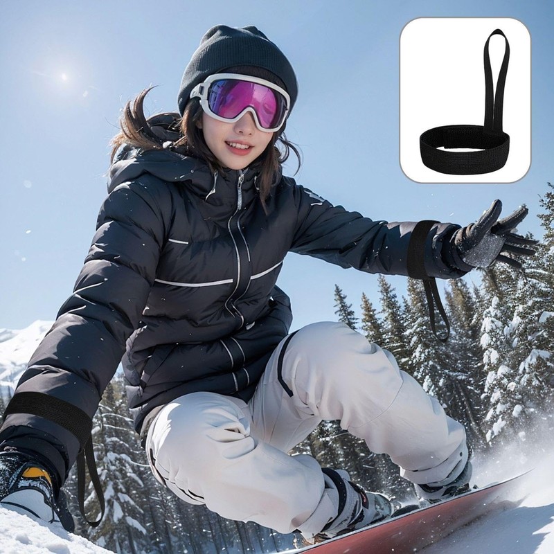 6 Pieces Ski Glove Elastic Wrist Straps, Anti-Slip Anti-Lost Glove