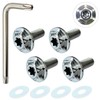 RENPA Titanium Alloy License Plate Bolt Snowflake Design Vehicle Inspection