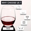 UMI UMIZILI Stemless Wine Glass Set of 12, 14OZ Wine
