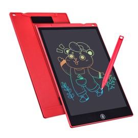 Colourful LCD Writing Board 12 Inch LCD Writing Tablet Electronic Tablet Graphic Tablet Digital Drawing Pad Children's Toy for 3-12 Years Old Girls (Red)