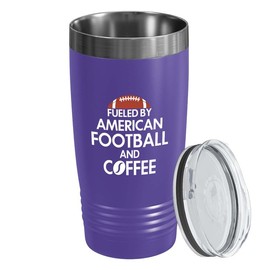 Hobbies Purpel Edition Tumbler 20oz - Fueled by Tennis and Coffee - Coffee Lover Gift For Fisher Player Frisbee Disc Golf Tennis Badminton Football Athlete