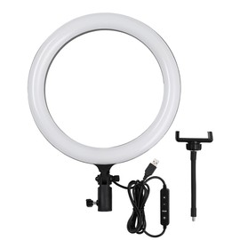 Godox LR120 12 Inch LED Ring Light Studio Photography Fill-in Light 3000K-6000K Bi-Color Temperature Adjustable Brightness USB Powered with Phone Holder for Live Streaming Selfie Makeup Portrait Photography