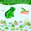 SYOZPXY 60 Mini Resin Frogs, Miniature Green Resin Frog Statues,