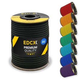 EDCX 4mm Nylon Paracord 550 30m (100ft) - Type III, 100% Nylon Rope, 7-Strand Rope, 4mm Solid Nylon Rope (Black, 30m)