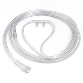 Disposable Nasal Oxygen Cannula with Curved Tip by VASTMED | 7ft Latex-Free, PVC, Soft & Lightweight Nasal Cannula | Comfortable Fit, Universal Connector for Oxygen Tanks & Concentrators (50)