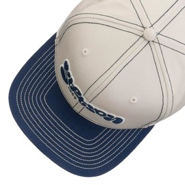 Stetson Brand Tag Cap - Flat Brim Baseball Cap - Two-Tone Cap Made of 100% Cotton - Urban Chic Snapback - Unisex - Spring/Summer, blue / beige