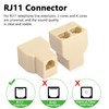 GELRHONR RJ11 Splitter,RJ11 6P4C 1 Female to 2 Female Telephone