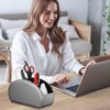 SVNXI Remote Control Holder with 5 Compartments,Pu Leather Office Organization