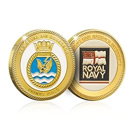 The Koin Club Royal Navy Memorabilia Gifts Gold Spoof Challenge Coin - 849 Naval Air Squadron