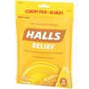 HALLS Relief Honey Lemon Cough Drops, Economy Pack, 80 Drops