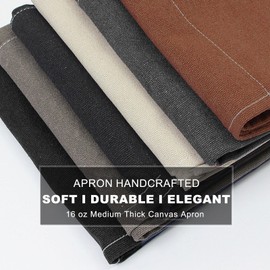 MODY RODY Durable Chef Apron with Pockets for Cooking in Kitchen, Cross Back Protective Waitress Aprons for Men Women Serves Baker Artist Craftsman