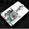 Adjustable PCB Holder - White Metal Workbench Clamp for Electronics