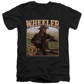 Popfunk Yellowstone Coffee with Rip Wheeler Unisex Adult V-Neck T Shirt (2X-Large) Black