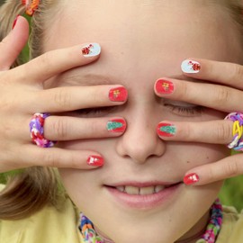 LALAFINA 3sets Christmas Fake Nails for Boys and Girls Detachable Nail Art Decors Decorative Easy to Apply for Festive Manicure Fun