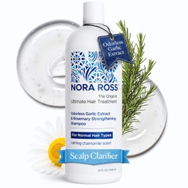Nora Ross Garlic Extract & Rosemary Strengthening Shampoo – Hair Growth Shampoo with Thickening Support – Clarifying Scalp Cleanse for Thinning & Fine Hair – Cleansing Formula for Men & Women – 32oz