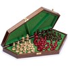 Husaria Wooden Three-Player Chess Game Set - 21 Inches -