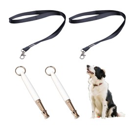 Pack of 2 Dog Whistles Rütter Callback, Silent Dog Whistle, High Frequency Silent, Educational Aids for Dogs Whistles, Dog Training Whistles, Aid Whistle Dog Recall (2 Pieces, White)