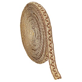 PH PandaHall 12 Yards 20mm Polyester Gimp Braid Trim for Costume DIY Crafts Sewing Jewelry Making Curtain Decoration Costume Accessories, Goldenrod