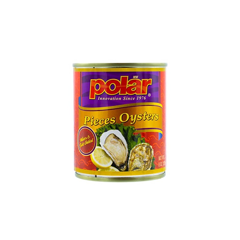 MW Polar Oysters Pieces, 8-Ounce Cans (Pack of 12), Oyster