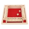 4 Sided Shut The Box Dice Game Wooden Board Table