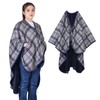 forestfish Wearable Blanket Poncho With Pockets And Buttons, Flannel Shawl