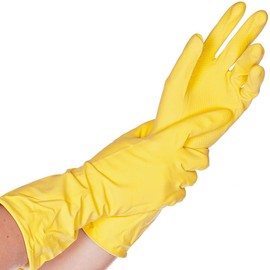 Hygostar BETTINA Household Gloves, Yellow, Latex, Size XXL