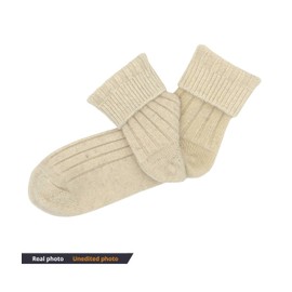 TOD OIMS 92% Merino Wool Socks Women Crew Cozy Heavyweight Hiking Skiing Outdoor Cushion Small Size 5.5-7.5 US White Ivory, 100% Made in Mongolia. Pure Wool Socks