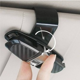 2-in-1 Car Sunglasses Holder Sun Visor Glasses Clip Card Storage Pocket / 차량용 2in1 선글라스 거치대 썬바이저 안경 클립 카드 수납 포켓