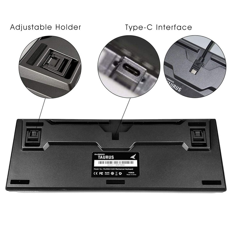 DURGOD Heavy Duty Mechanical Keyboard with Cherry MX Brown Switches