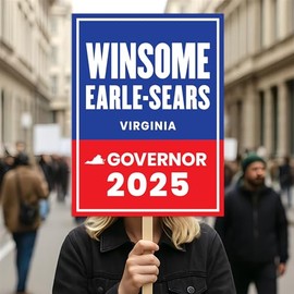 Winsome Earle-Sears For Virginia Governor 2025 Election Sign, Political Campaign Sign, Governor Election 2026 Race Poster Sign