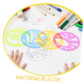 Operitacx 6 Sets Painting Template Ruler Intellectual Stationery Drawing Million Flower Ruler Set Million Flower Ruler Retro Scale Ruler Die Plastic