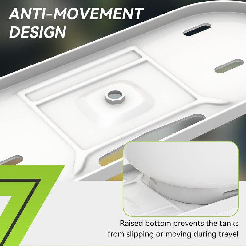 RVMATE RV Dual Propane Tank Mounting Rack with Locking Device