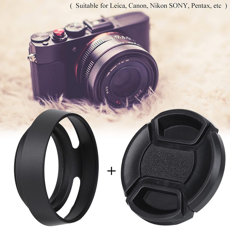 Ttartisans 43mm Black Metal Lens Hood with Plastic Lenses for