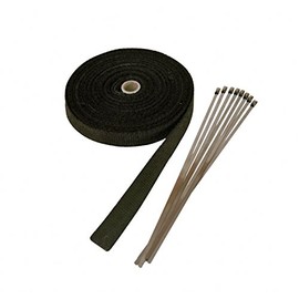 JC Performance Products USA Exhaust Pipe Wrap, Heat Shield Tape in: Fiberglass, Basalt (Titanium), Vermiculite or Foil Faced.