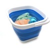 SAMMART 10L (2.6 gallon) Collapsible Rectangular Handy Basket/Bucket (1, Blue)
